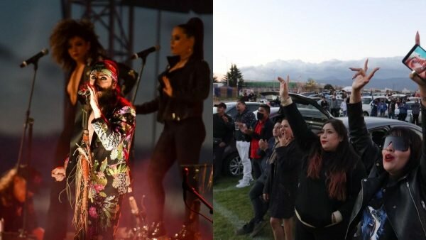 Ignoran asistentes la sana distancia en concierto de Moderatto en parque de Toluca
