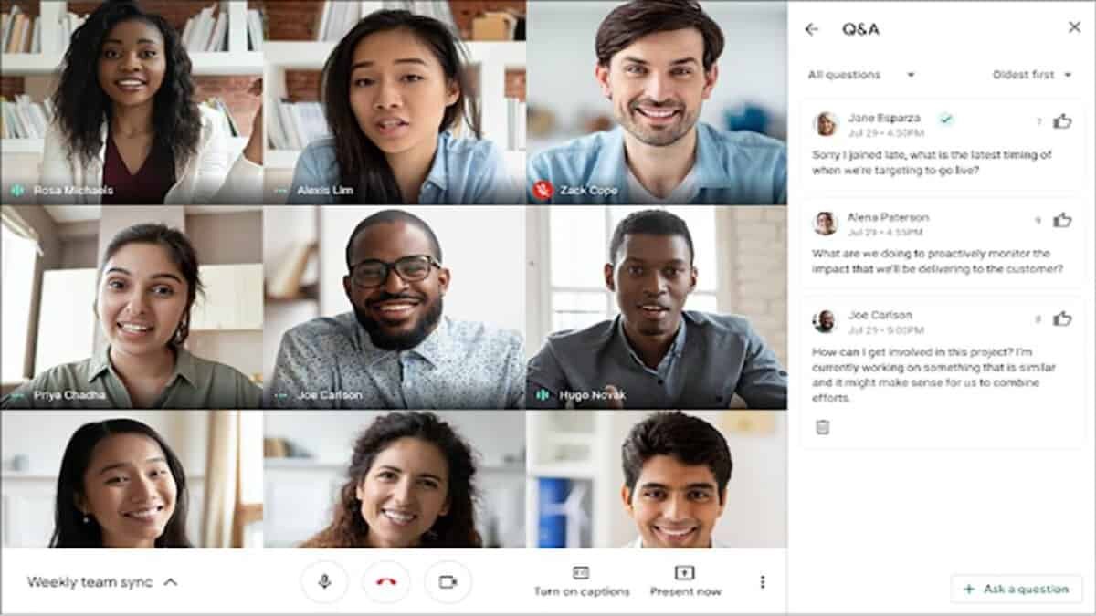 Google Meet implementa subtítulos automáticos en español