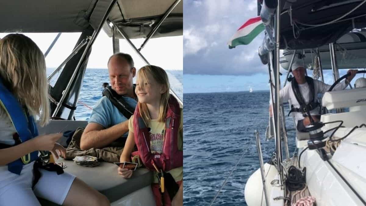 Esta familia navega en un barco alrededor del mundo para aislarse del Covid-19