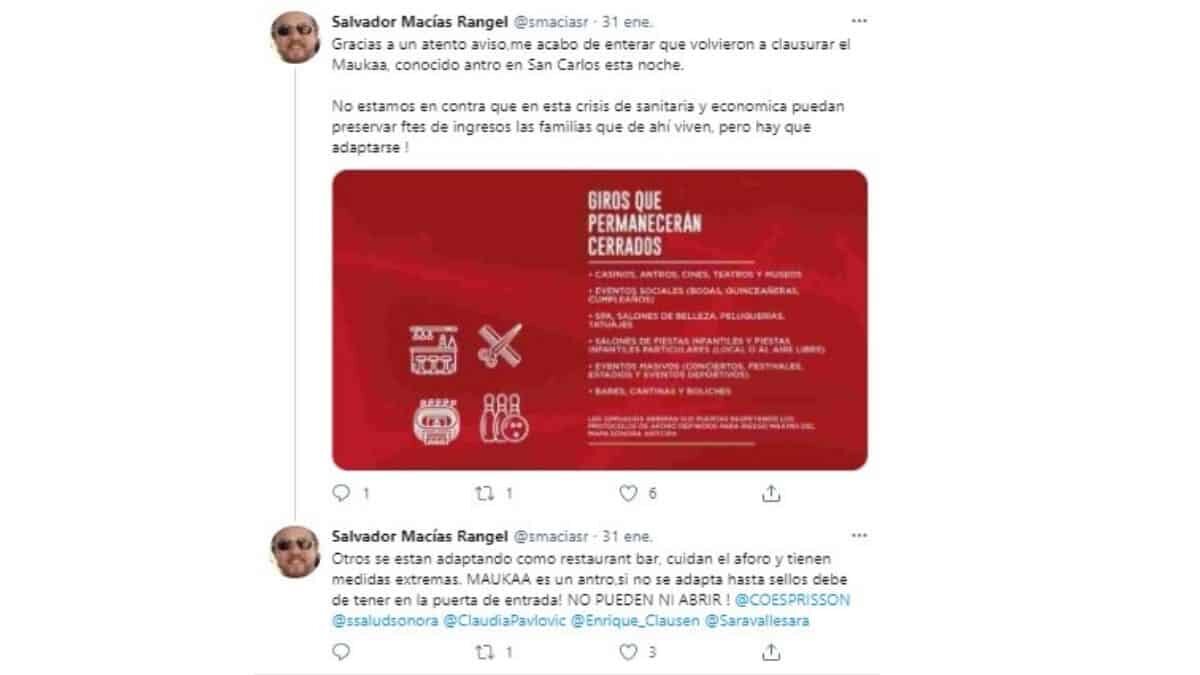 El bar Maukaa ubicado en Sonora, fue clausurado por cuarta ocasión, después de seguir operando clandestinamente a pesar de que ya había sido cerrado por no cumplir con los protocolos sanitarios.