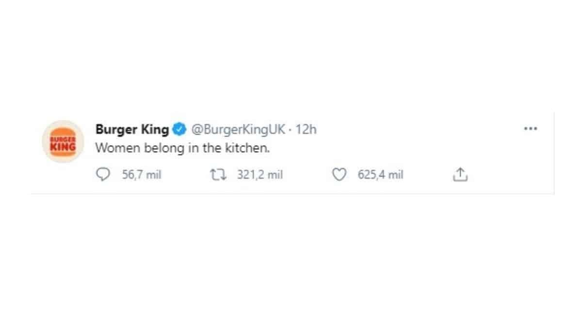 En plena conmemoración del Día Internacional de la Mujer, la cadena de comida rápida Burger King levantó ámpula en redes sociales después de lanzar un polémico tuit.