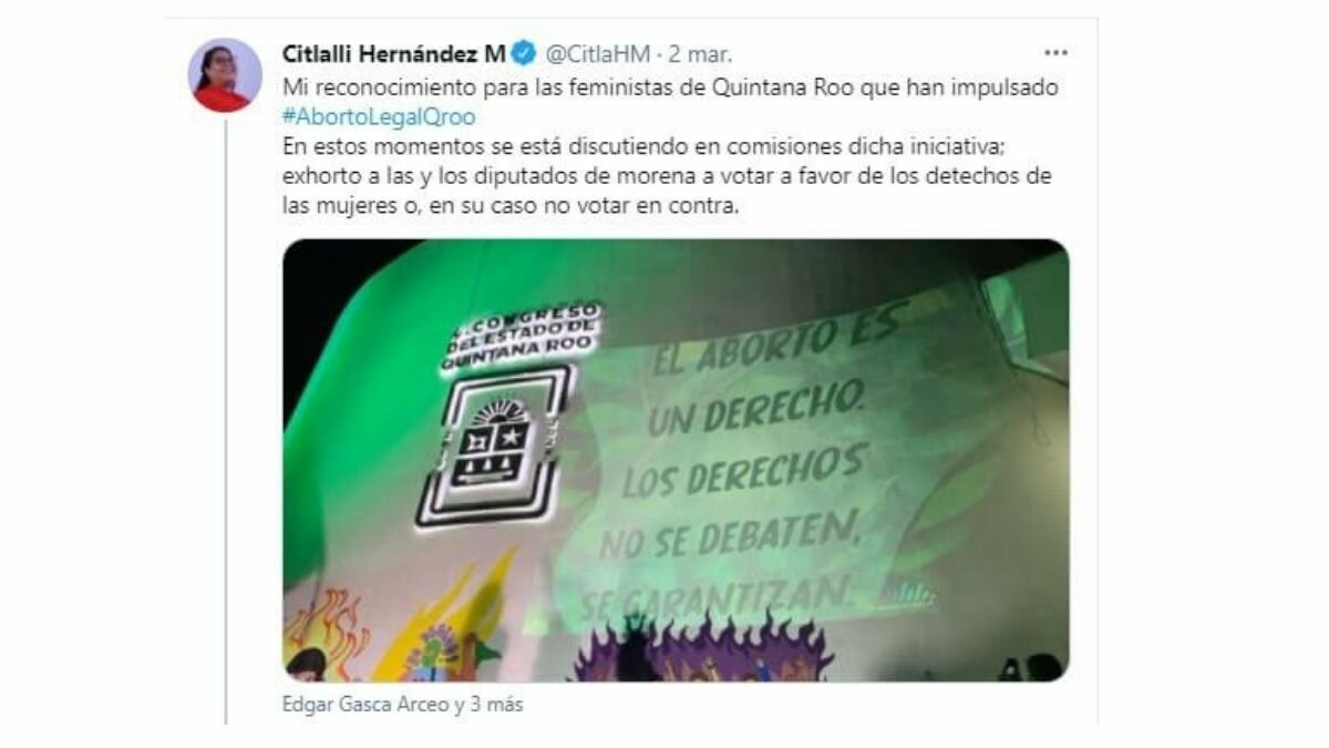 El reciente debate en el Congreso de Quintana Roo por despenalizar el aborto, reflejó que algunos integrantes de Morena no coinciden con lo establecido por López Obrador.