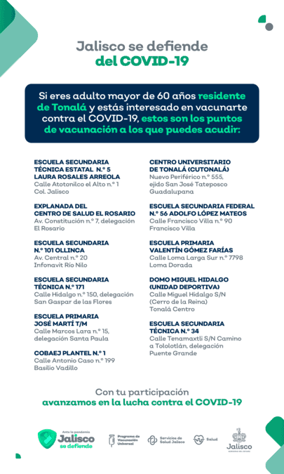 Comenzó la aplicación de la vacuna contra el Covid-19 en adultos mayores, entre largas filas, desinformación y confusión en el municipio de Tonalá, Jalisco este lunes.