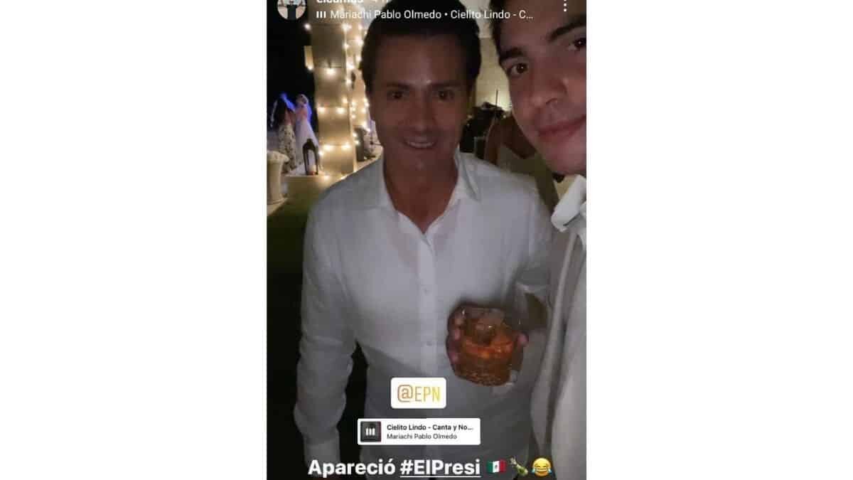Captan a EPN en boda de ex reina del Carnaval de Barranquilla 2016.
