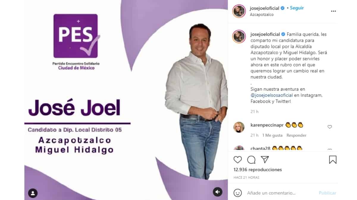 José Joel candidatura diputado. José Joel, hijo mayor del cantante José José, anunció que buscará una diputación local en la CDMX