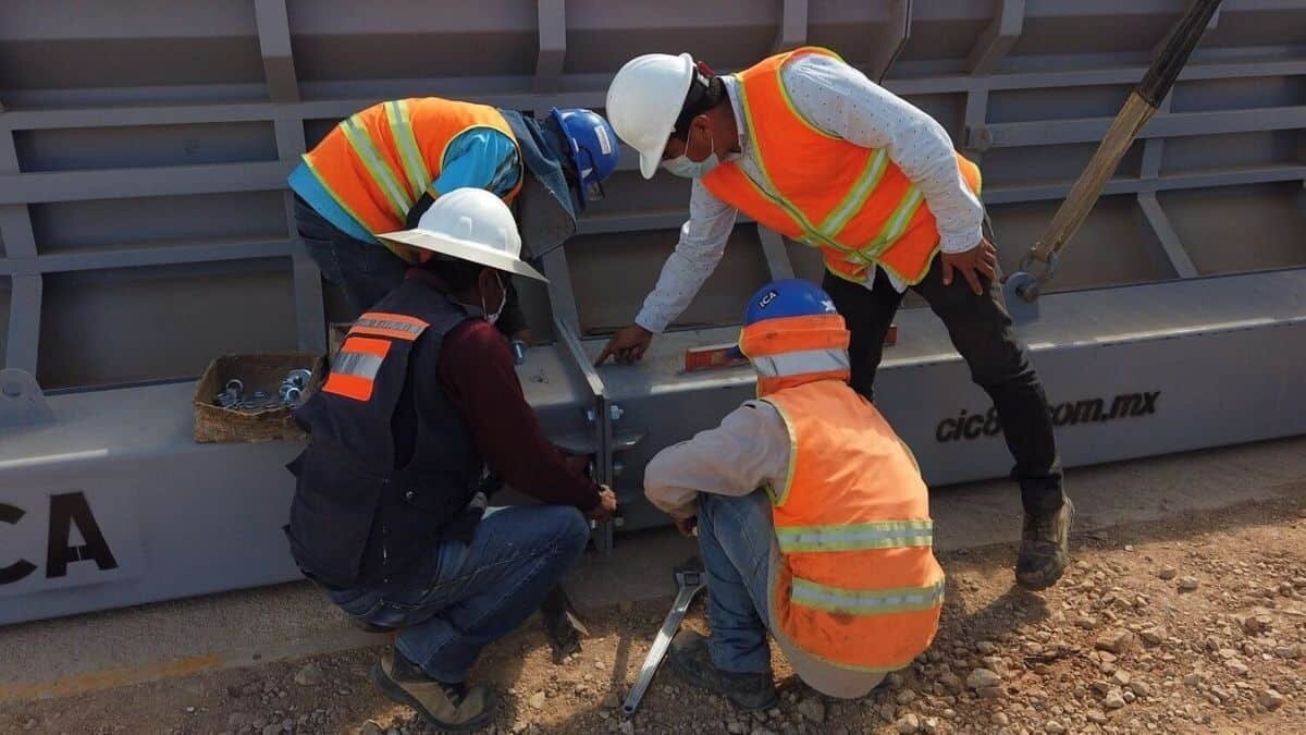 Avances en las obras de construcción del Tren Maya.