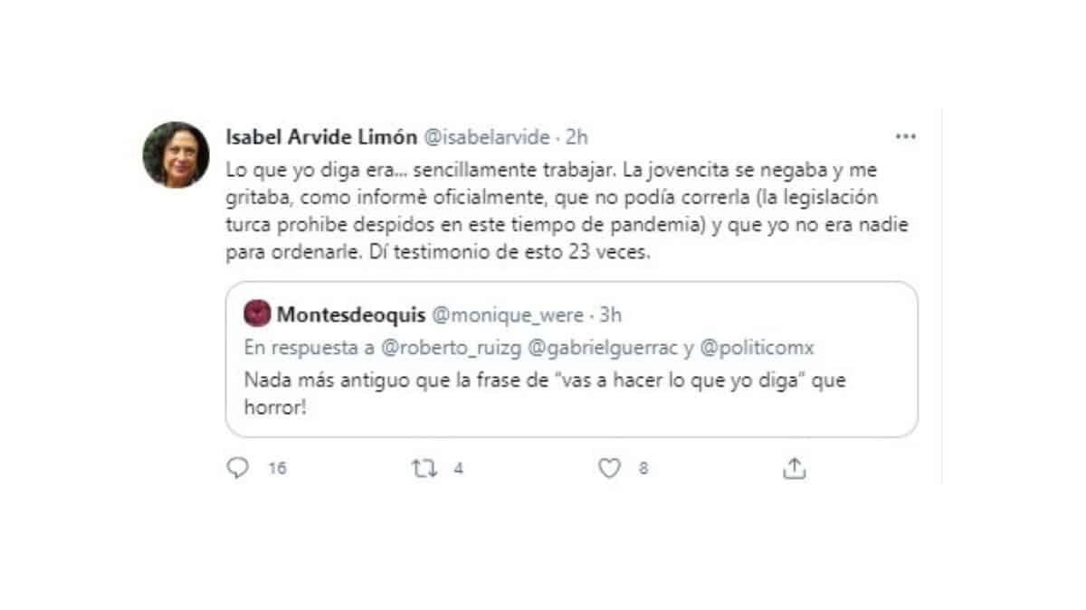 Exhiben a Isabel Arvide maltratando a equipo de Consulado en Estambul