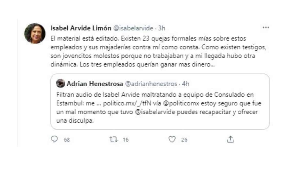 Exhiben a Isabel Arvide maltratando a equipo de Consulado en Estambul