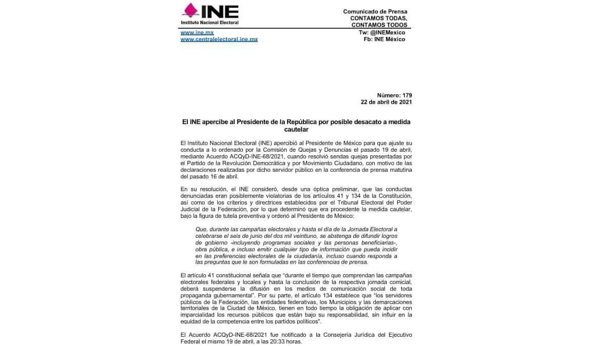INE sancionar AMLO por desacato, tras presumir logros en "mañaneras"
