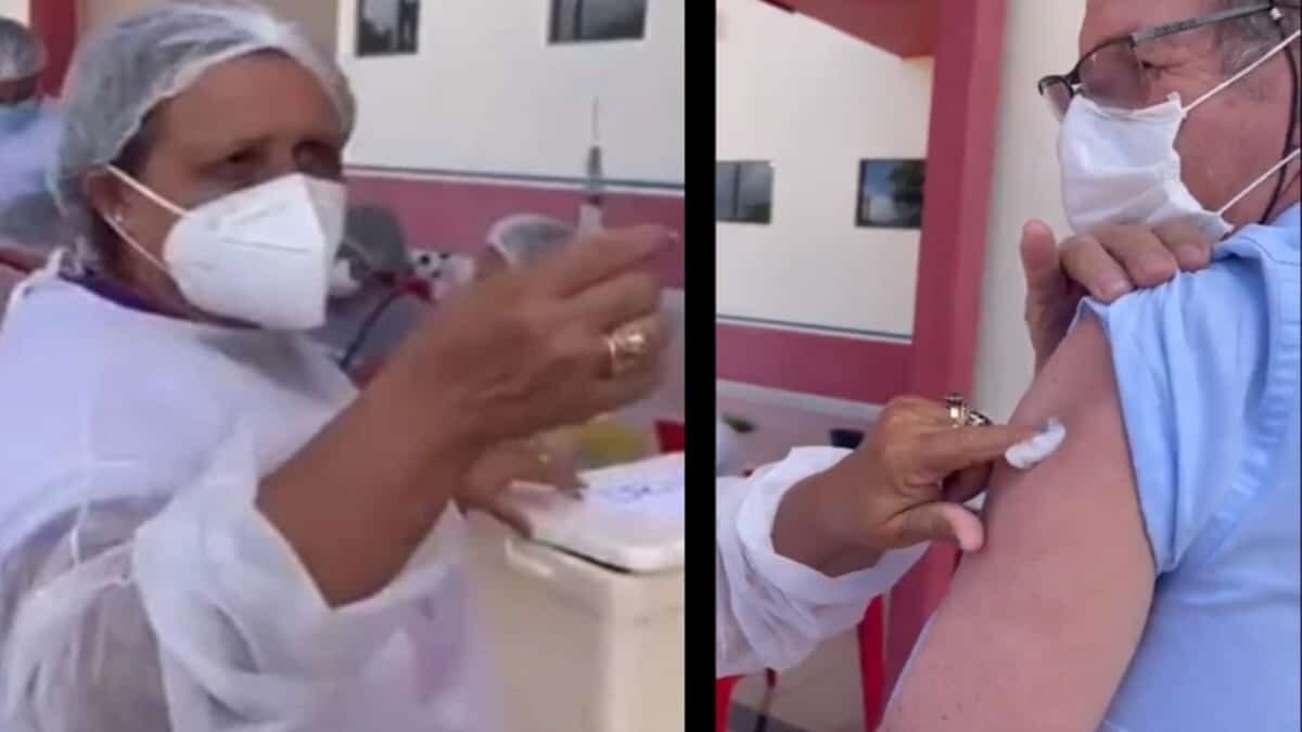 Causa polémica enfermera que reutilizó jeringa para vacunar contra Covid.