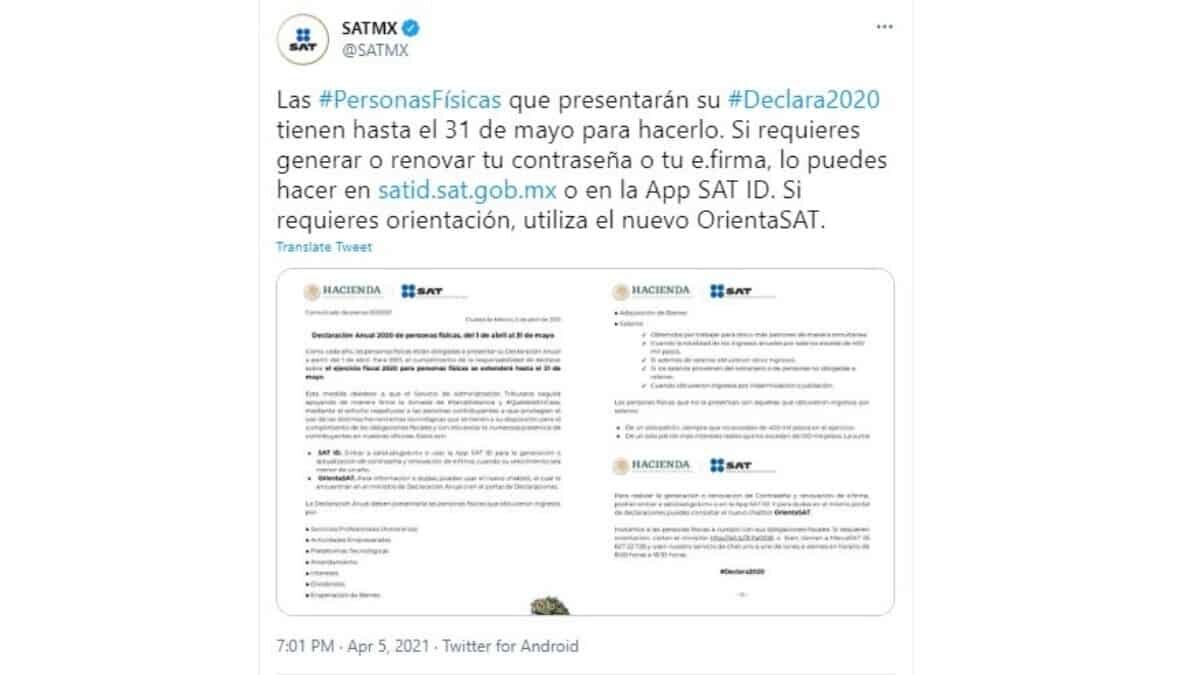 Puntos a considerar para la declaración de personas físicas