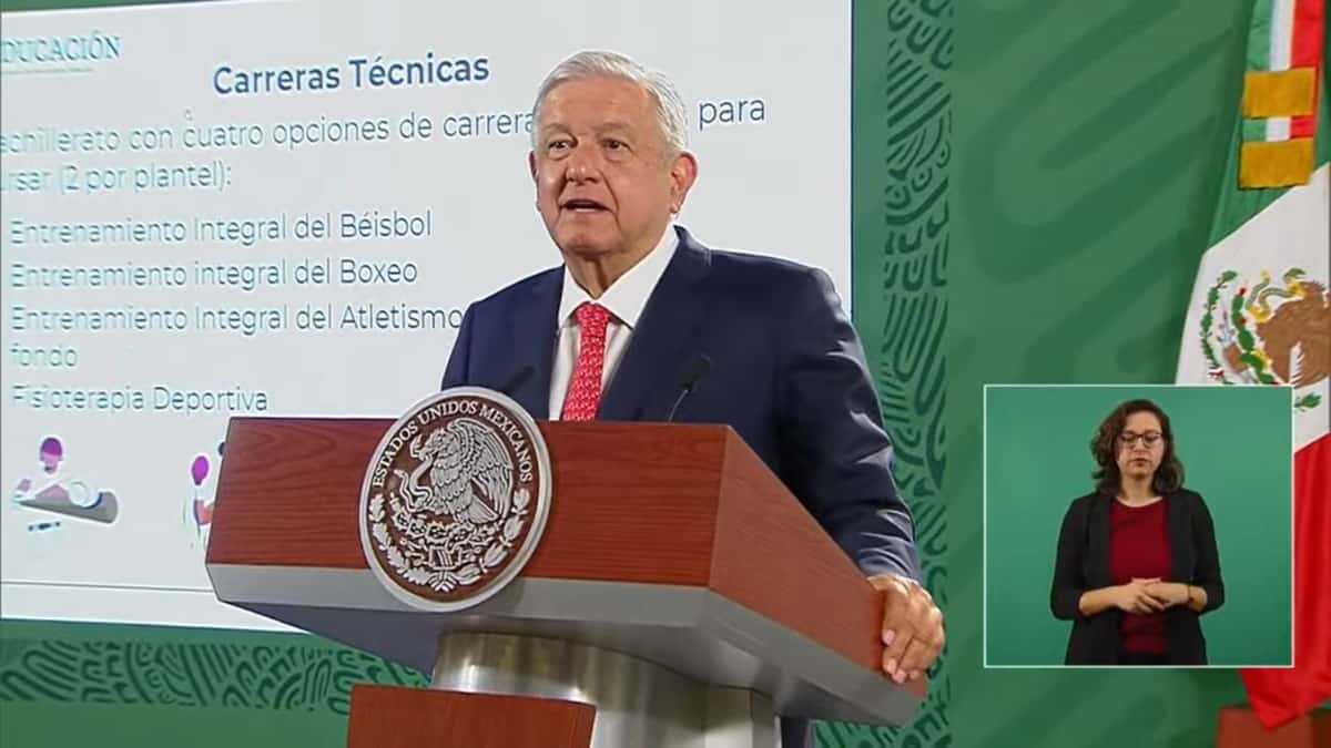 Anuncia AMLO creación de carreras técnicas para impulsar el deporte