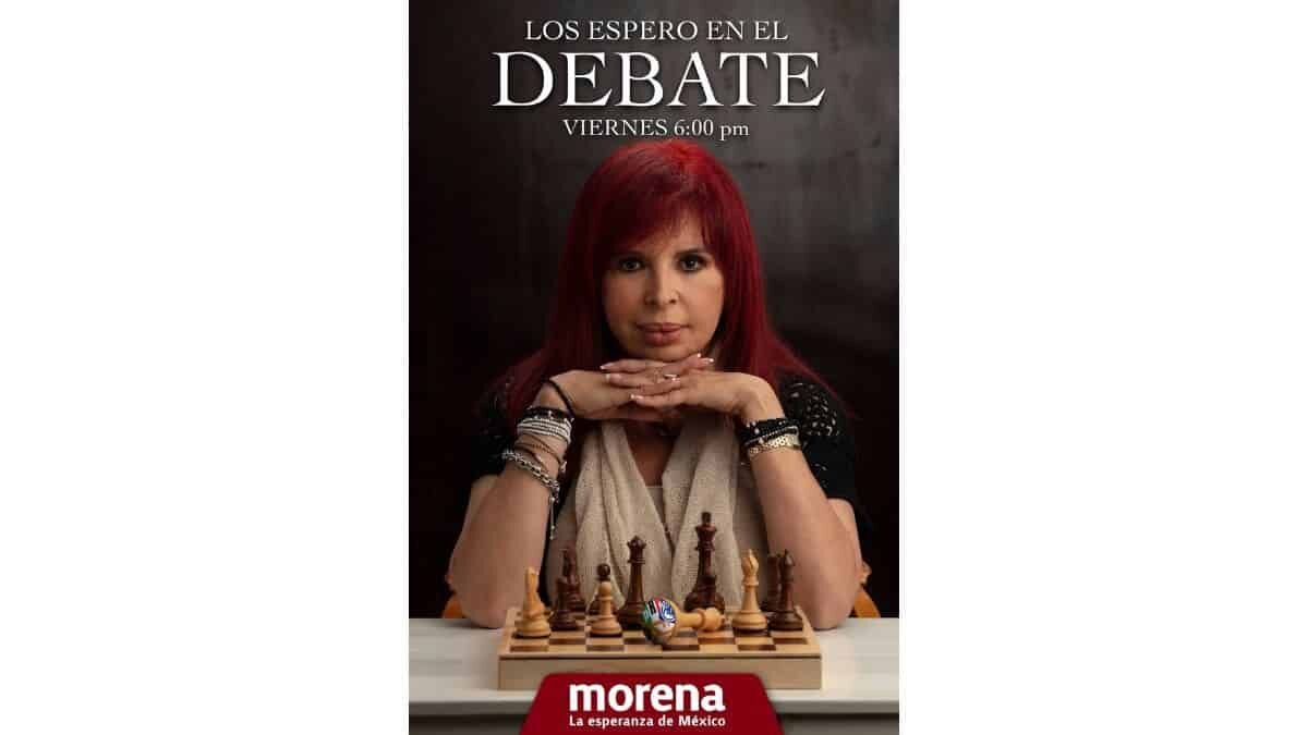 Critican a Layda Sansores por “piratearse” póster de ‘Gambito de Dama’ para debate político