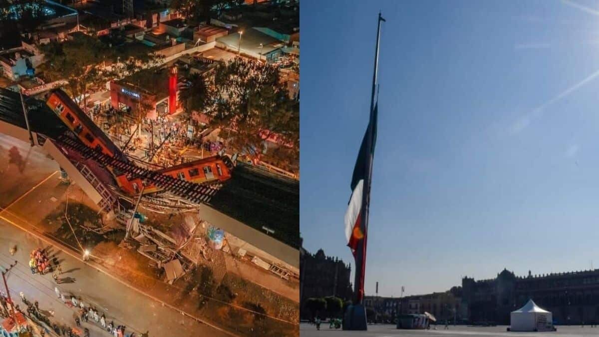 Decretan tres días de luto nacional por tragedia en Línea 12 del Metro