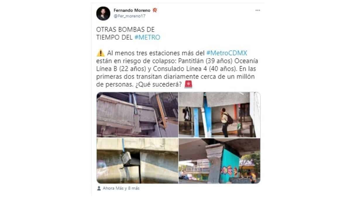 Denuncian usuarios otras "bombas de tiempo" en Metro de la CDMX