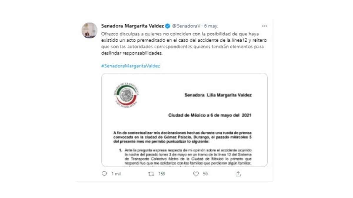 Gente perversa movió la "ballena" en Línea 12, asegura senadora de Morena