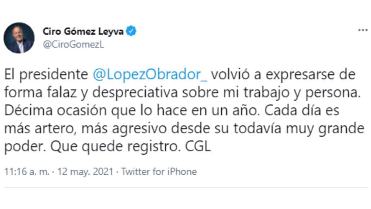 Ciro Gómez Leyva responde a AMLO: “un claro acto de intimidación”
