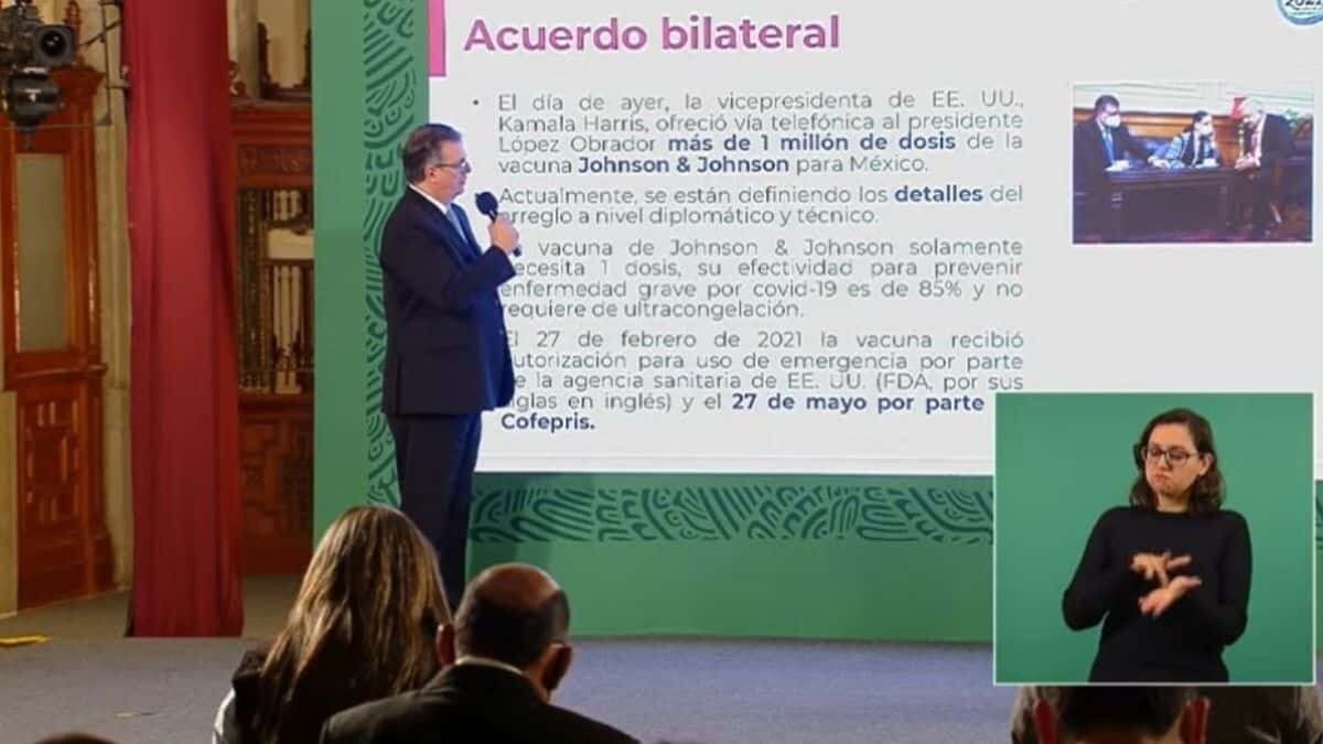 Autoridades mexicanas anuncian que las vacunas donadas por el gobierno de E.U serán aplicadas a personas de 18 a 40 años en la frontera norte.