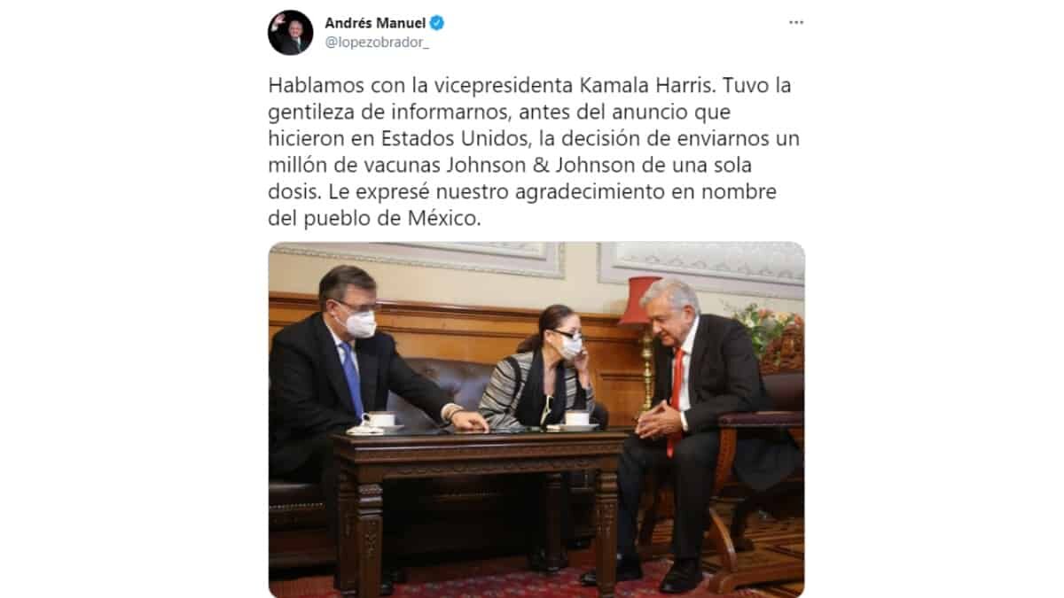 Enviará EU a México un 1 millón de vacunas Johnson & Johnson