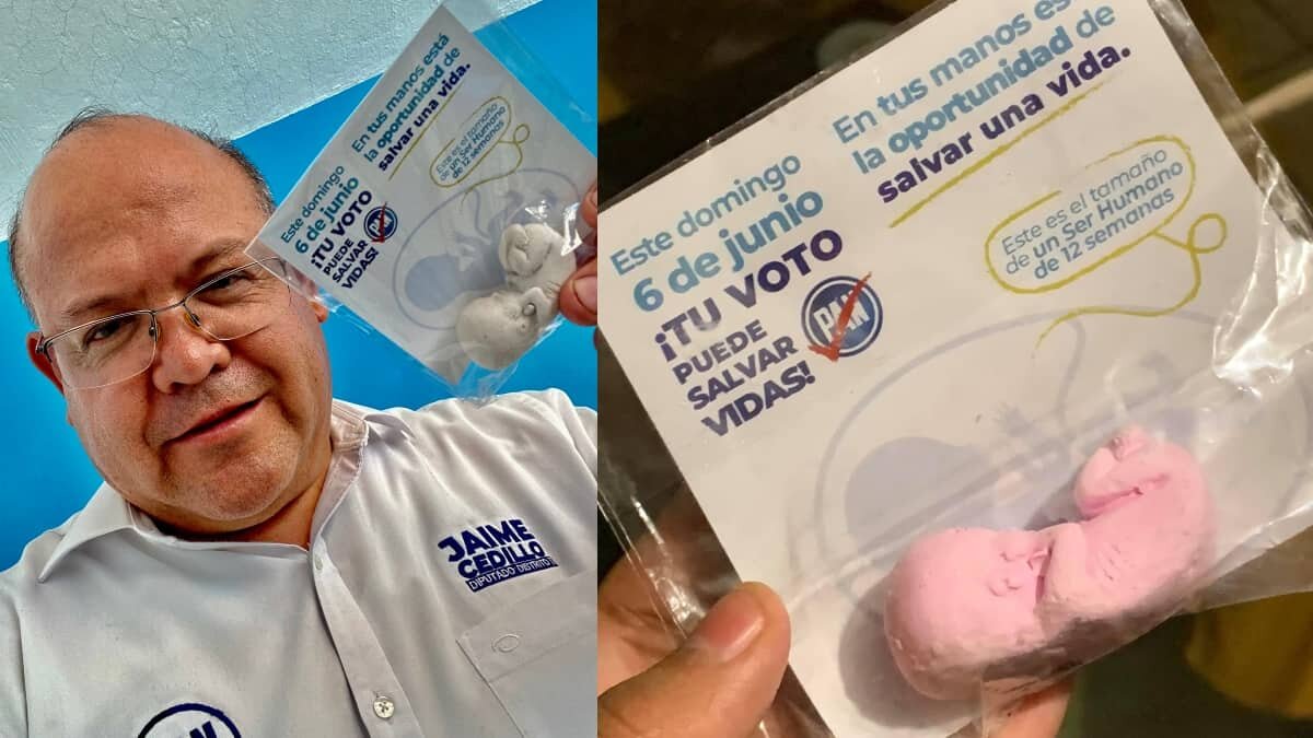 ¡No es broma! Candidato del PAN regala "fetos" para pedir votos en Jalisco