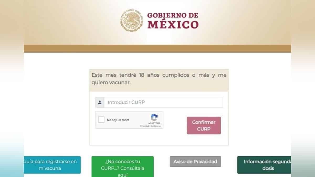 Inicia registro para vacunación a personas de 18 a 29 años