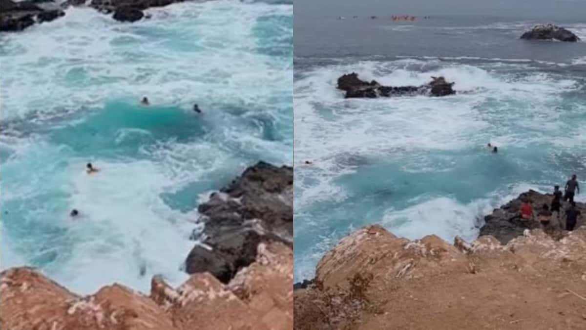 Arrastra ola a turistas que ignoraron letreros de advertencia en La Bufadora