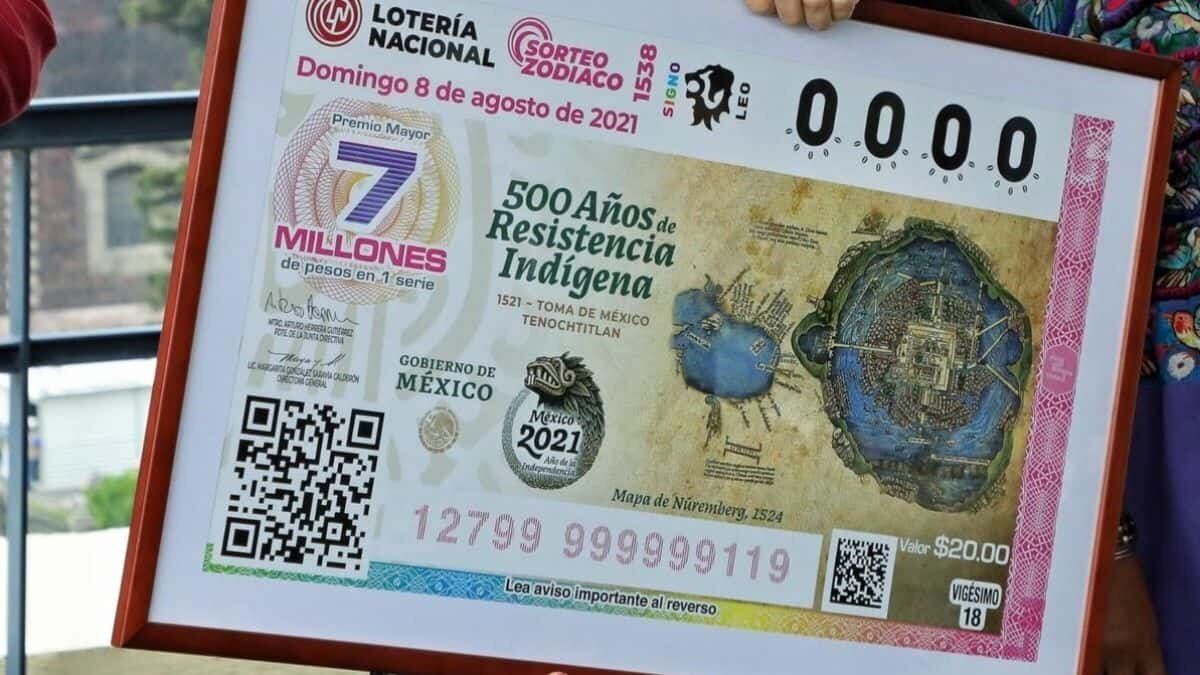 Celebran 500 años de resistencia indígena en CDMX con billete de Lotería