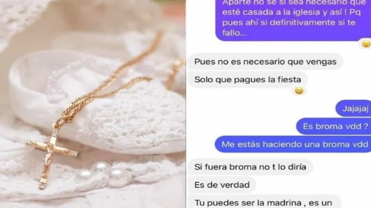Le piden ser la madrina de bautizo para pagar 85 mil pesos de la fiesta