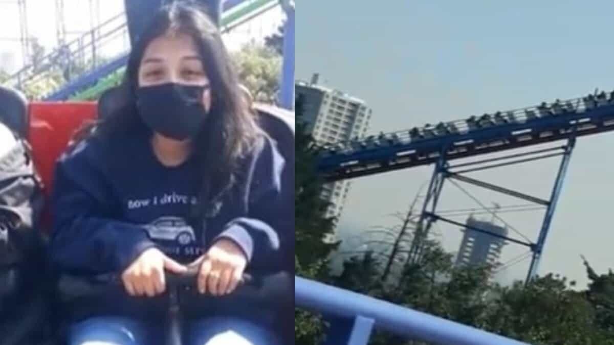 Jóvenes se quedan atrapadas en juego de Six Flags (Video)