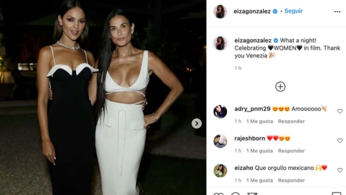 Eiza González se codea con Demi Moore y Kate Hudson en Venecia