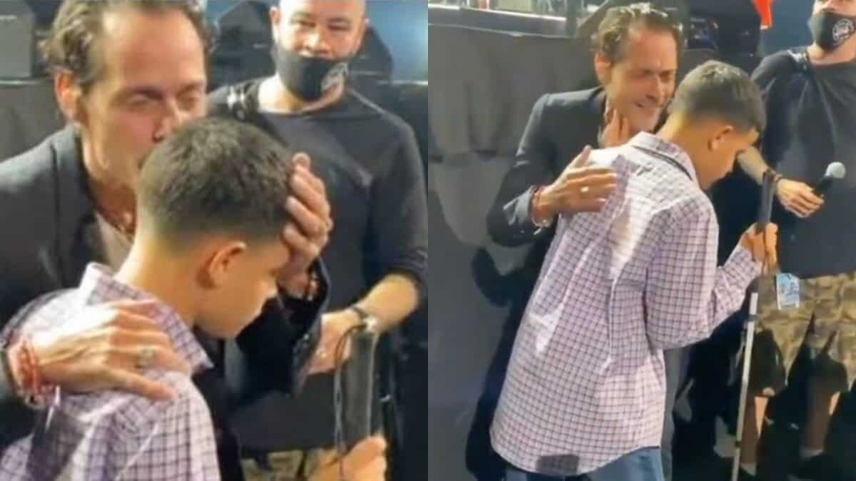 Conmueve Marc Anthony con noble gesto hacía niño ciego (Video)