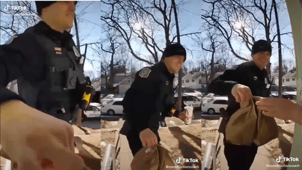 Policía entrega pedido tras arresto de repartidor