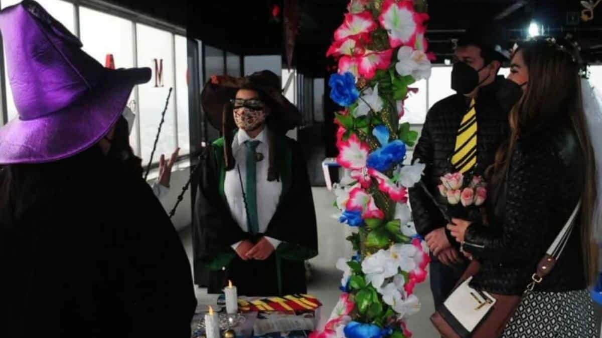 Boda con temática de Harry Potter en la Torre Latinoamericana