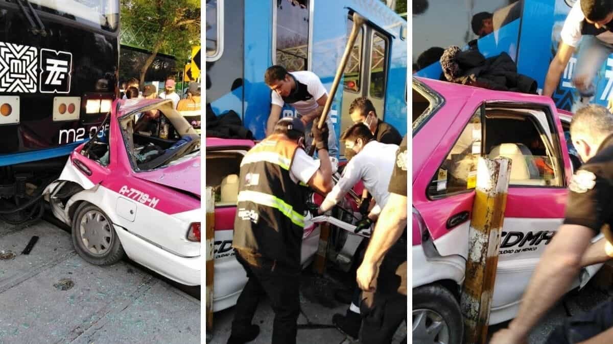 Embiste Tren Ligero a Taxi