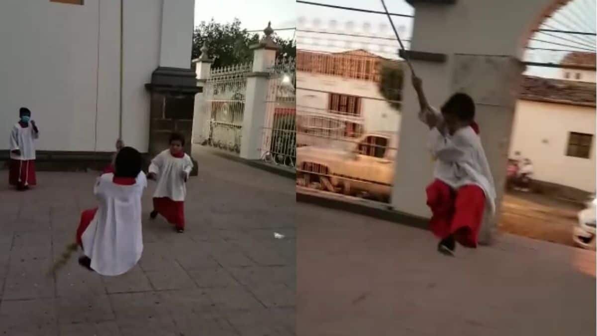 Esta es la manera en que monaguillos tocan las campanas (Video)