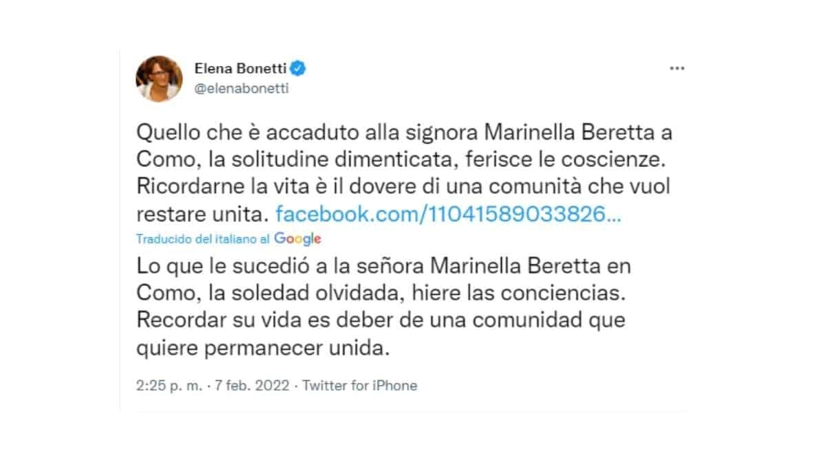 Policía halla a Marinella Beretta, llevaba dos años muerta, el cuerpo momificado de la anciana estaba en una silla