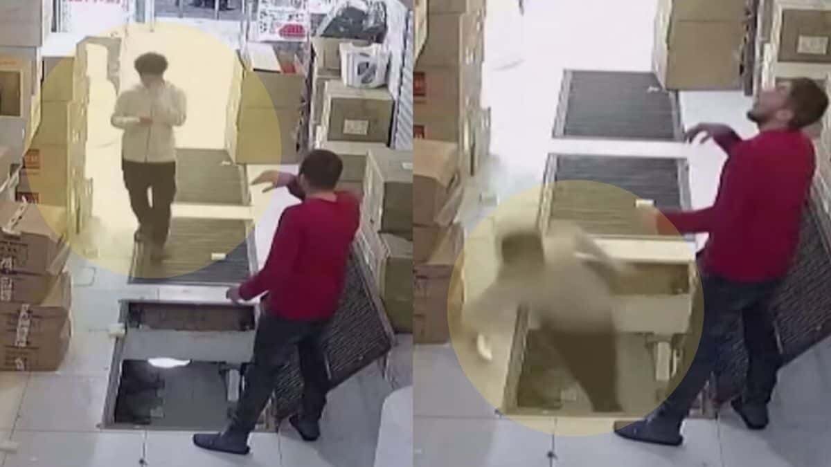 Hombre cae en un agujero por no soltar el celular