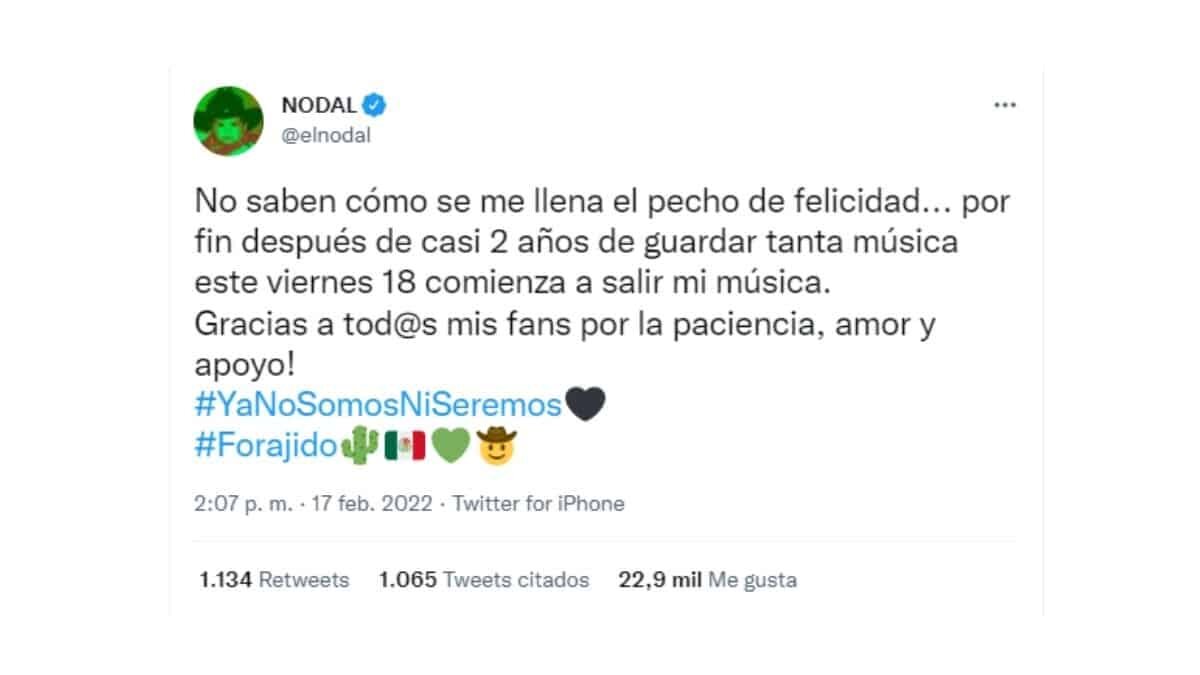 Christian Nodal lanza nuevo tema tras ruptura con Belinda