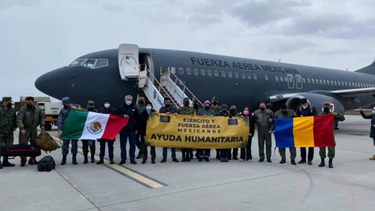 Aterriza avión de la Fuerza Aérea para rescatar mexicanos atrapados en Ucrania
