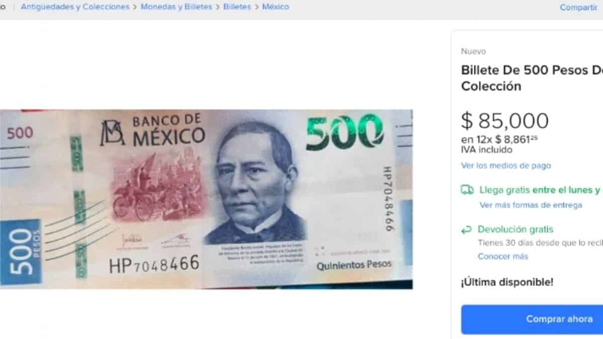 Estas son las características del raro billete de 500 que vale 85 mil pesos