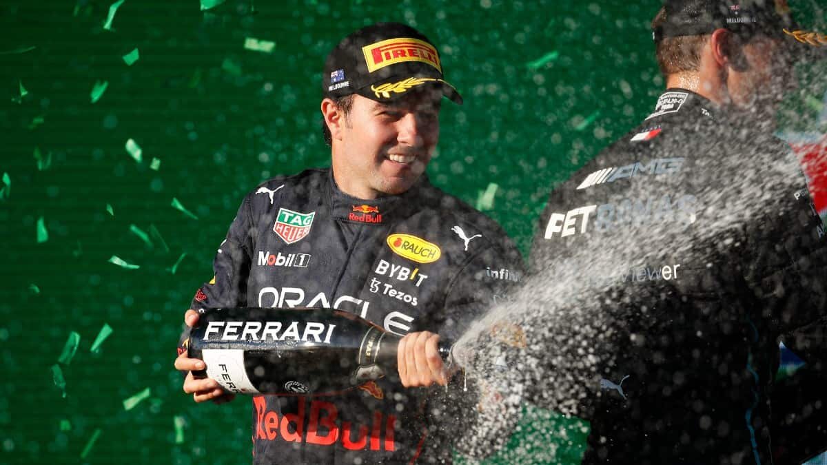 Checo Pérez Podium Segundo GP Australia