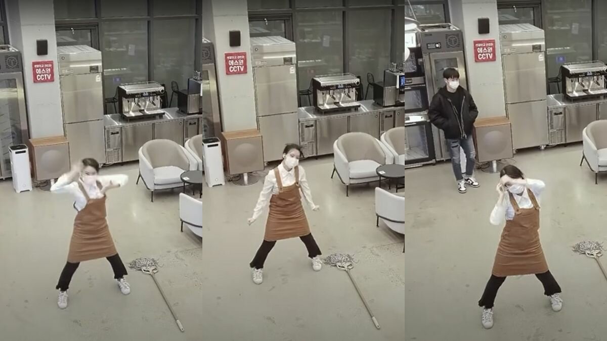 Descubre jefe a empleada bailando con singular alegría en horario de trabajo (Video)