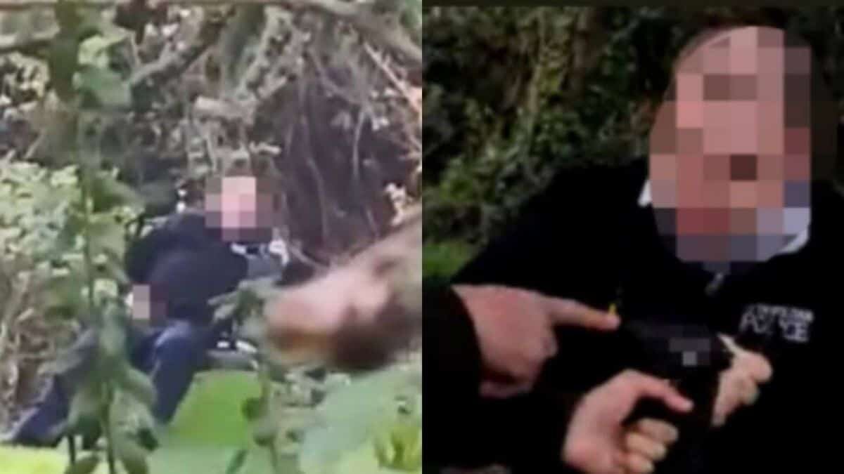 Detienen a policía por masturbarse en parque público (Video)