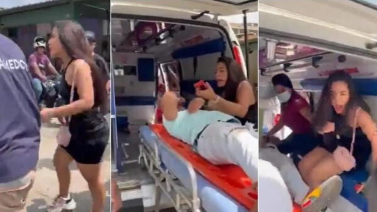 Mujer pelea con su novio accidentado por no darle la clave del celular (Video)