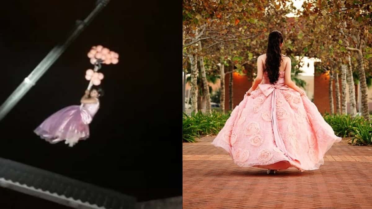 ¡Épico! Quinceañera realiza entrada triunfal con ayuda de una grúa (Video)