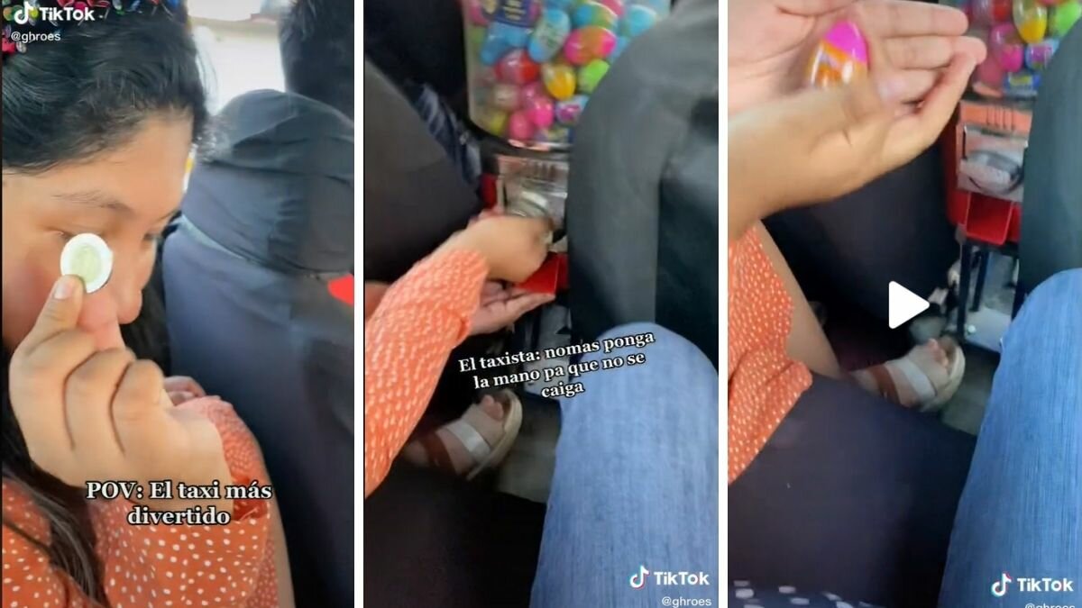 Taxista coloca máquina de huevos sorpresa