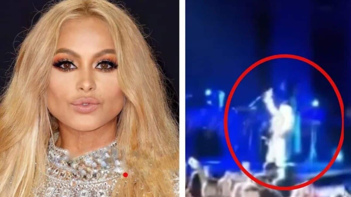 Acusa Paulina Rubio a guardia de "Toquetearla" en pleno show (Video)