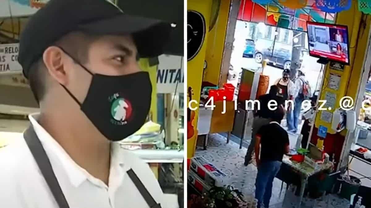 Taquero salva la vida a un joven