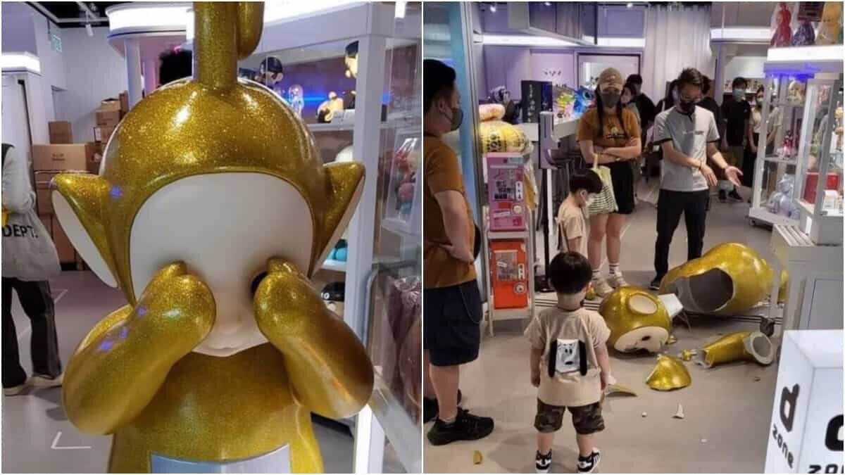 Niño rompe teletubbie gigante, familia paga más de 4 mil dólares (Video)