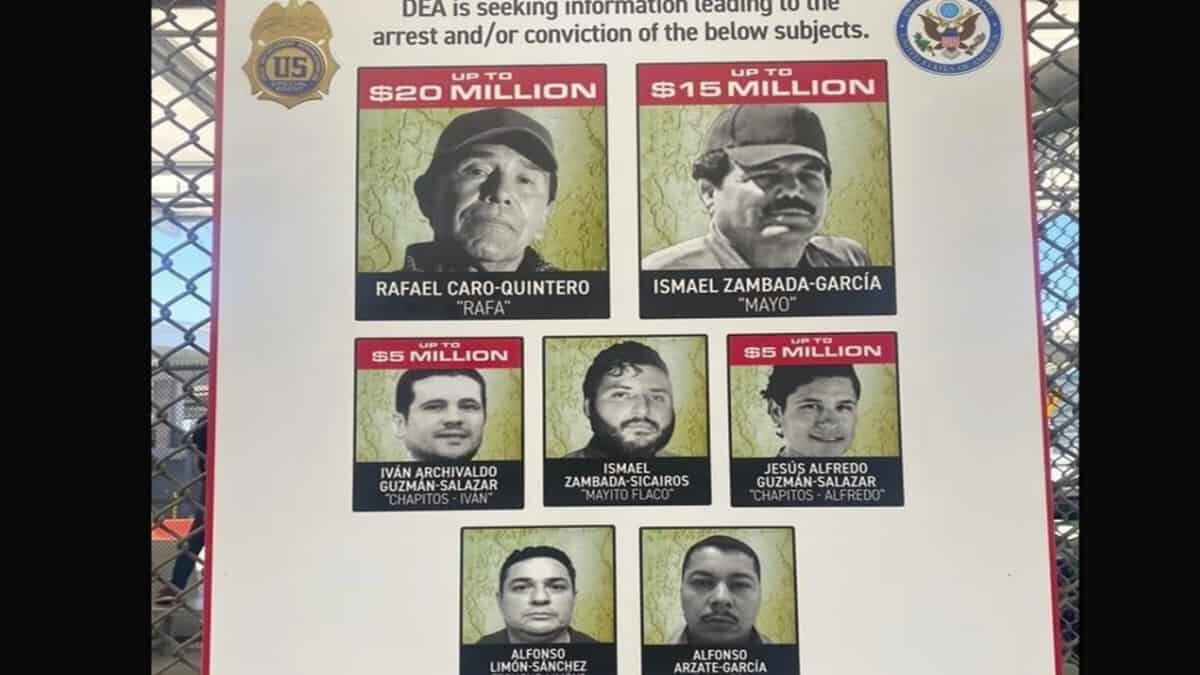La DEA ofreció una cuantiosa recompensa por los cabecillas del Cártel de Sinaloa, la cual en total asciende a 45 millones de dólares.